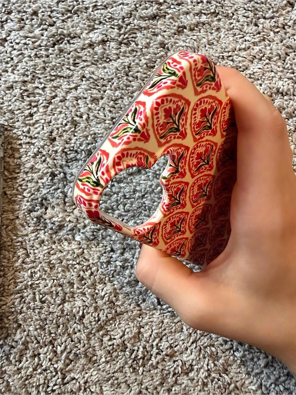 Casely Pink & Red Patterned Phone Case - Picture 4 of 5